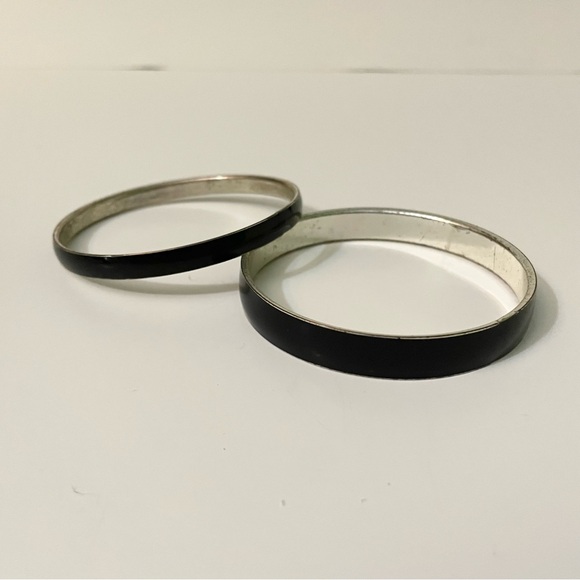 Boho Chic Mixed Metal Bangle Set Stackable Bracelets - Picture 2 of 15